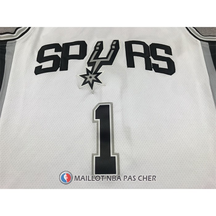 Maillot San Antonio Spurs Victor Wembanyama NO 1 Association 2022-23 Blanc